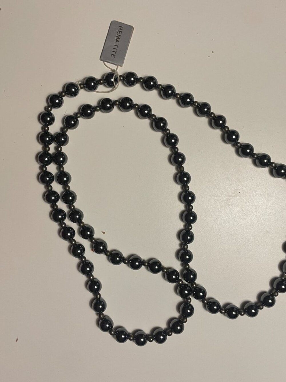 Hematite Necklace 30" New with Tag 95 grams - Picture 6 of 9